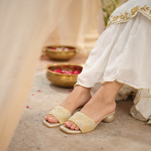 Esha Embroidered Heels